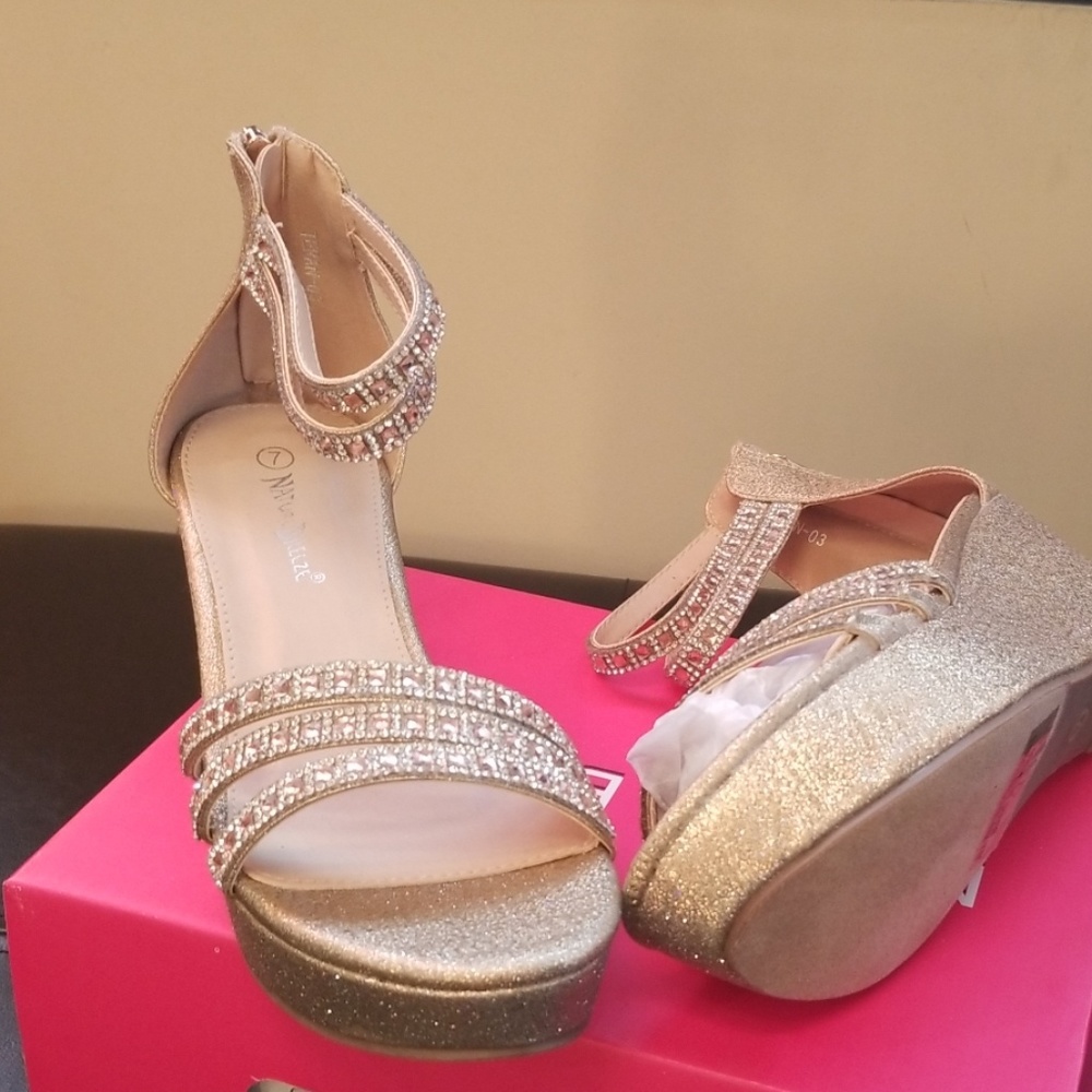 Gold Dress Wedge